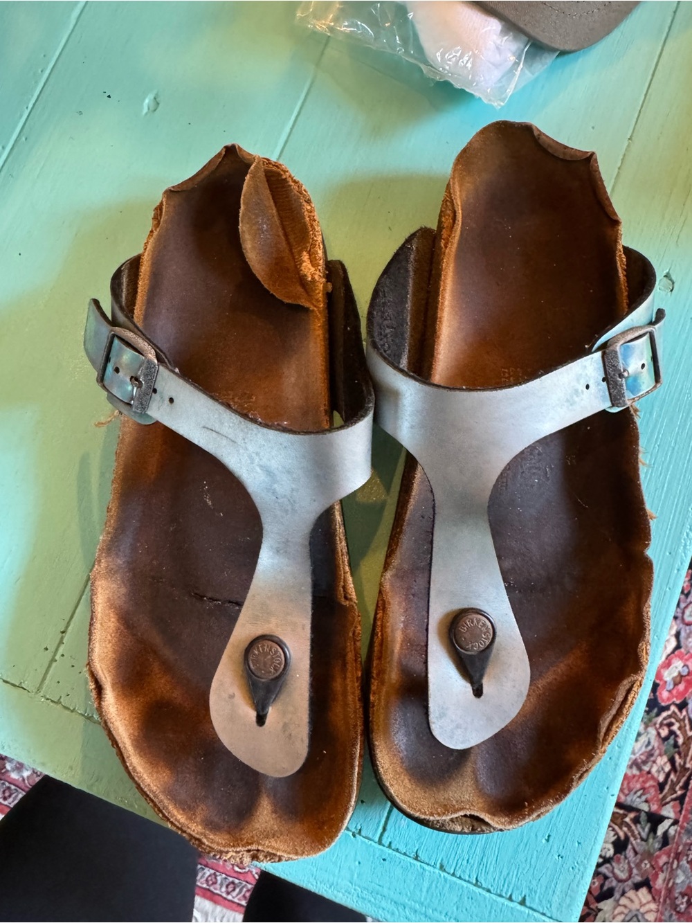 Birkenstock Gizeh Turquoise Shimmer Mermaid